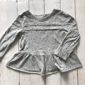 Baby Gap Star Long Sleeve Peplum Tee, size 4